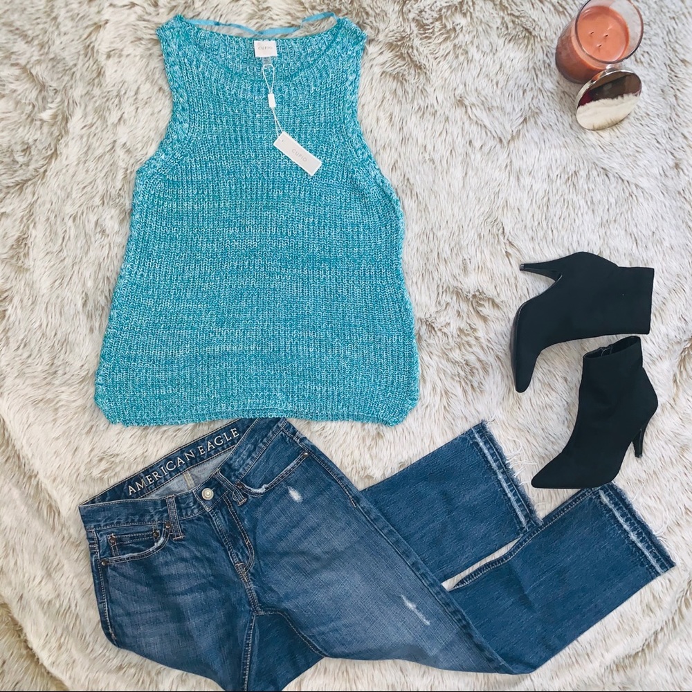 🦋NWT Cupio Marled Teal Sweater Vest